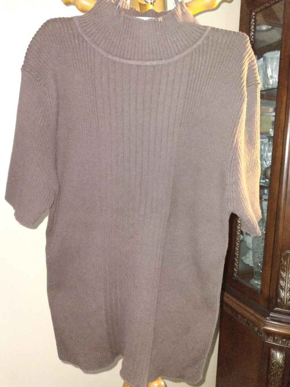 Cotton, Brown Top, Real Clothes, Size - S/P